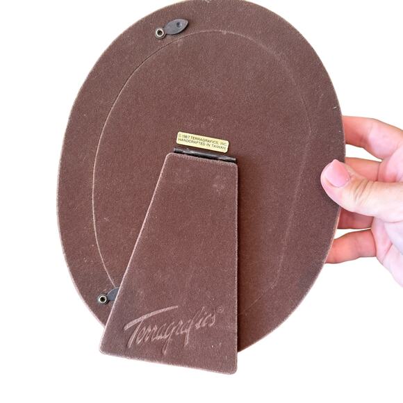 Vintage 1987 Terragrafics Oval Photo Frame 5x7 Photo - Picture 8 of 9